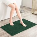 subrtex Bathroom Rugs Chenille Bath Rug Soft Short Plush Bath Mat Soft Shower Mat Water Absorbent Shower Mat Quick Dry Machine Washable(White,20" x 32")