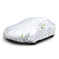 Amazon Basics Silver Weatherproof Car Cover - 150D Oxford, Sedans up to 200"