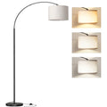 SUNMORY Arc Floor Lamp with Remote,Modern Floor Lamp with Stepless Dimmable Bulb,75″Height Tall Lamp for Living Room with Hanging Drum Shade and Weighted Base.Mid Century Standing Lamp for Bedroom