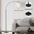 SUNMORY Arc Floor Lamp with Remote,Modern Floor Lamp with Stepless Dimmable Bulb,75″Height Tall Lamp for Living Room with Hanging Drum Shade and Weighted Base.Mid Century Standing Lamp for Bedroom