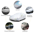 Amazon Basics Silver Weatherproof Car Cover - 150D Oxford, Sedans up to 200"