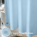 Titanker Waterproof Shower Curtain Liner Fabric, Cloth Shower Curtain Liner with Magnets, Soft Shower Curtain Liner White, Lightweight Shower Curtain Liner Machine Washable, 70 x 72 Inches