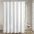 Titanker Waterproof Shower Curtain Liner Fabric, Cloth Shower Curtain Liner with Magnets, Soft Shower Curtain Liner White, Lightweight Shower Curtain Liner Machine Washable, 70 x 72 Inches