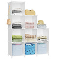 HOMIDEC Closet Organizer, 9-Cube Closet Organizers and Storage, Portable Closet Storage Shelves,Closet Organizer Storage Shelves, Clothes Storage Organizer for Garment Racks, Closet, Wardrobe