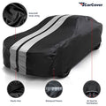 iCarCover 18-Layer Car Cover Waterproof All Weather | Premium Quality Car Covers for Automobiles, Ideal for Indoor and Outdoor Use, Fits Sedan/Coupe (164-170 inch)