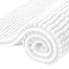 subrtex Bathroom Rugs Chenille Bath Rug Soft Short Plush Bath Mat Soft Shower Mat Water Absorbent Shower Mat Quick Dry Machine Washable(White,20" x 32")