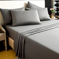 Overket Full Sheet Set Ultra Soft Full Bed Sheets 1800 Series Luxury Cooling Sheets-100% Microfiber-Breathable-Wrinkle Free - Full Size Rose-6PC