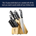 HENCKELS Premium Quality 15-Piece Knife Set with Block, Razor-Sharp, German Engineered Knife Informed by over 100 Years of Masterful Knife Making, Lightweight and Strong, Dishwasher Safe