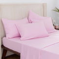 Overket Full Sheet Set Ultra Soft Full Bed Sheets 1800 Series Luxury Cooling Sheets-100% Microfiber-Breathable-Wrinkle Free - Full Size Rose-6PC