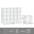 HUBSON Wire Cube Storage Organizer, Book/Toy/Craft/Potted Plants and Pet Closet Organizers and Storage Shelves, 12-Cube Freely Combinable Metal Grids Storage Shelf, Black, Iron