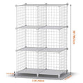 Closet Organizers and Storage, 6 Storage Cubes, Wire Cube Storage DIY Room Storage Shelf for Garment Racks, Closet, Wardrobe