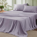 Bedsure Full Size Sheets Grey - Soft Sheets for Full Size Bed, 4 Pieces Hotel Luxury Full Size Sheet Sets, Easy Care Polyester Microfiber Cooling Bed Sheet Set