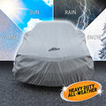 Armor All Heavy Duty Premium All-Weather Car Cover by Season Guard; Max Protection from Sun Rain Wind & Snow for Car or Sedan up to 228" in Length; Indoor & Outdoor Covers, Grey (1270117SG)