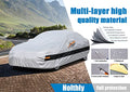 Holthly 10 Layers Sedan Car Cover Waterproof All Weather for Automobiles,100% Waterproof Outdoor Car Covers Rain Snow UV Dust Protection. Custom Fit for BMW 3 Series Mercedes C Class Audi A4 A5, etc