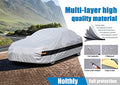 Holthly 10 Layers Sedan Car Cover Waterproof All Weather for Automobiles,100% Waterproof Outdoor Car Covers Rain Snow UV Dust Protection. Custom Fit for BMW 3 Series Mercedes C Class Audi A4 A5, etc