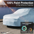 iCarCover 18-Layer Car Cover Waterproof All Weather | Premium Quality Car Covers for Automobiles, Ideal for Indoor and Outdoor Use, Fits Sedan/Coupe (164-170 inch)