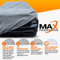 Armor All Heavy Duty Premium All-Weather Car Cover by Season Guard; Max Protection from Sun Rain Wind & Snow for Car or Sedan up to 228" in Length; Indoor & Outdoor Covers, Grey (1270117SG)