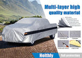 Holthly 10 Layers Sedan Car Cover Waterproof All Weather for Automobiles,100% Waterproof Outdoor Car Covers Rain Snow UV Dust Protection. Custom Fit for BMW 3 Series Mercedes C Class Audi A4 A5, etc