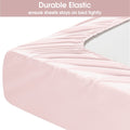 HOMEIDEAS Full Size Bed Sheets - 6 Piece Set (Pale Pink) - Extra Soft Brushed Microfiber 1800 Bedding Sheets, Deep Pocket, Wrinkle & Fade Free