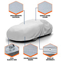 Budge Lite Car Cover Dirtproof, Scratch Resistant, Breathable, Dustproof, Car Cover Fits Sedans up to 200", Gray