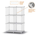 Closet Organizers and Storage, 6 Storage Cubes, Wire Cube Storage DIY Room Storage Shelf for Garment Racks, Closet, Wardrobe