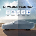 iCarCover 18-Layer Car Cover Waterproof All Weather | Premium Quality Car Covers for Automobiles, Ideal for Indoor and Outdoor Use, Fits Sedan/Coupe (164-170 inch)