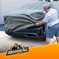 Armor All Heavy Duty Premium All-Weather Car Cover by Season Guard; Max Protection from Sun Rain Wind & Snow for Car or Sedan up to 228" in Length; Indoor & Outdoor Covers, Grey (1270117SG)