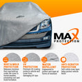 Armor All Heavy Duty Premium All-Weather Car Cover by Season Guard; Max Protection from Sun Rain Wind & Snow for Car or Sedan up to 228" in Length; Indoor & Outdoor Covers, Grey (1270117SG)