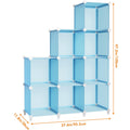 HOMIDEC Closet Organizer, 9-Cube Closet Organizers and Storage, Portable Closet Storage Shelves,Closet Organizer Storage Shelves, Clothes Storage Organizer for Garment Racks, Closet, Wardrobe