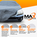 Armor All Heavy Duty Premium All-Weather Car Cover by Season Guard; Max Protection from Sun Rain Wind & Snow for Car or Sedan up to 228" in Length; Indoor & Outdoor Covers, Grey (1270117SG)