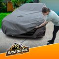 Armor All Heavy Duty Premium All-Weather Car Cover by Season Guard; Max Protection from Sun Rain Wind & Snow for Car or Sedan up to 228" in Length; Indoor & Outdoor Covers, Grey (1270117SG)