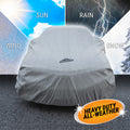 Armor All Heavy Duty Premium All-Weather Car Cover by Season Guard; Max Protection from Sun Rain Wind & Snow for Car or Sedan up to 228" in Length; Indoor & Outdoor Covers, Grey (1270117SG)