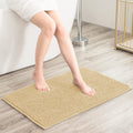 subrtex Bathroom Rugs Chenille Bath Rug Soft Short Plush Bath Mat Soft Shower Mat Water Absorbent Shower Mat Quick Dry Machine Washable(White,20" x 32")